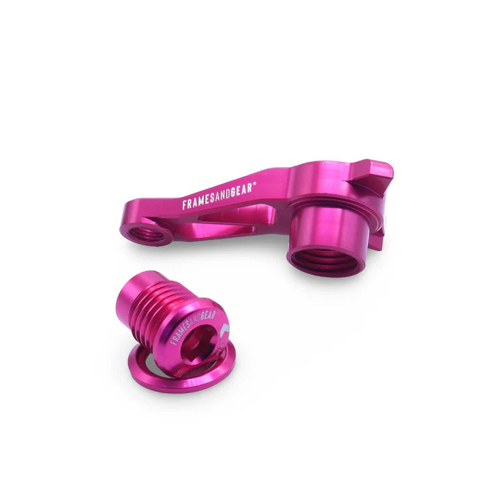 Framesandgear Disc Brake Direct Derailleur Hanger for UDH Systems (Shimano Shifting) P1.0 Pink